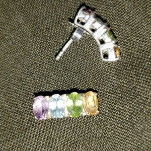 Multi gemstone earings